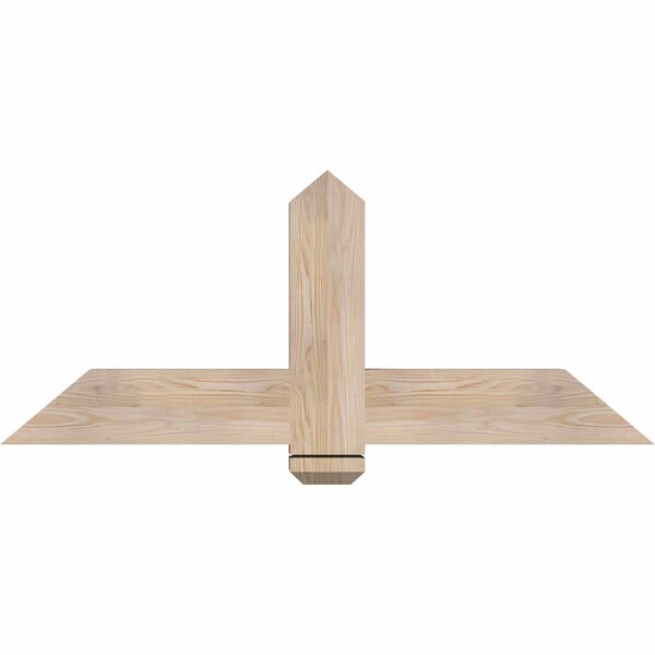Ekena Millwork Eugene Smooth Timber Gable Bracket, Douglas Fir, 48"W x 20"H x 3 1/2"D x 5 1/2"F, 10/12 Pitch GBW048X20X0406EUG00SDF - main